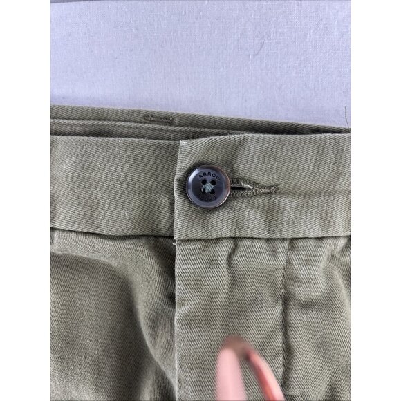 Arrow Pants Men’s Size 32 Low Rise Slim Fit Straight Leg Bronson Fit Army Green - Picture 10 of 14